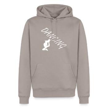 Dancing Dance Music - Männer Premium Bio Hoodie - Taupe - Vorne - Nico (187cm)