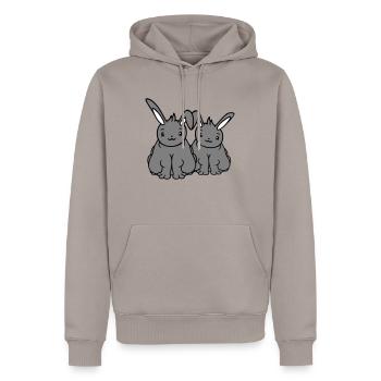 2 Bunnies Fat Friends Team Crew Surpoids Fat - Sweat à capuche Premium bio Homme - taupe - Devant - Nico (187cm)