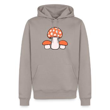 3 Pilze Drei Gruppe Gepunktet Familie Fungi Natur - Männer Premium Bio Hoodie - Taupe - Vorne - Nico (187cm)