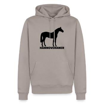 Hannoveraner - Männer Premium Bio Hoodie - Taupe - Vorne - Nico (187cm)