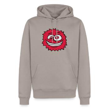 Monster Crazy Comic Face - Sweat à capuche Premium bio Homme - taupe - Devant - Nico (187cm)