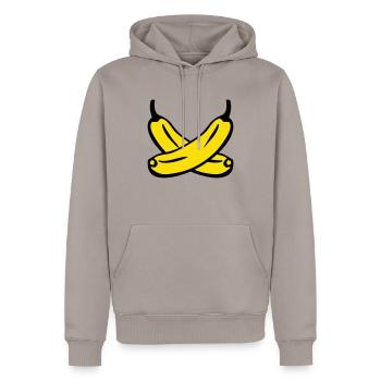 Bananen - Männer Premium Bio Hoodie - Taupe - Vorne - Nico (187cm)