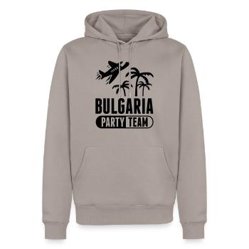 bulgaria_party_team_ta1 - Men’s Premium Organic Hoodie - taupe - Front - Nico (187cm)