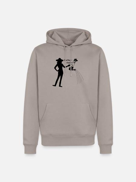 gartenchefin - Männer Premium Bio Hoodie - Taupe