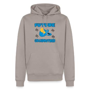 Future grandmother - Männer Premium Bio Hoodie - Taupe - Vorne - Nico (187cm)
