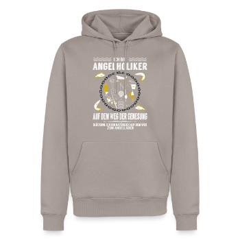 Angelholiker - Männer Premium Bio Hoodie - Taupe - Vorne - Nico (187cm)