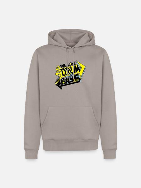 W3L0v3DNBv2(balck) - Männer Premium Bio Hoodie - Taupe