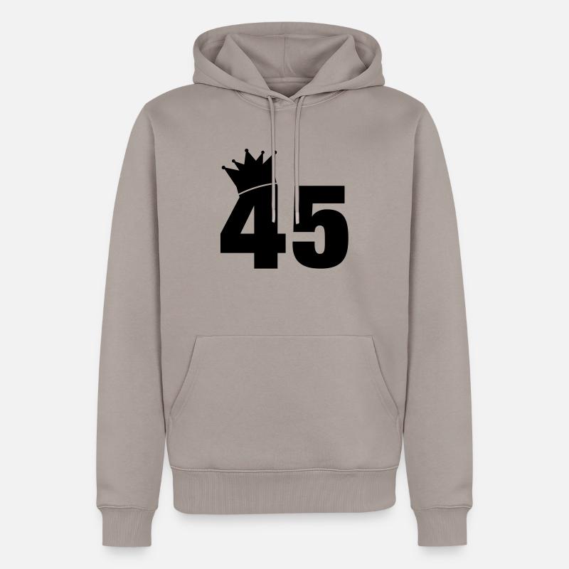 45_krone_f1 - Sweat à capuche Premium bio Homme - taupe