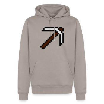 pixel game design de jeu ordinateur Doublez gamer - Sweat à capuche Premium bio Homme - taupe - Devant - Nico (187cm)