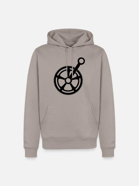 Zahnrad - Männer Premium Bio Hoodie - Taupe