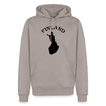 finland - Männer Premium Bio Hoodie - Taupe - Vorne - Nico (187cm)