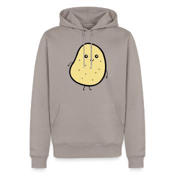 cute potatoe - Männer Premium Bio Hoodie - Taupe - Vorne - Nico (187cm)