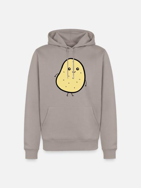 cute potatoe - Männer Premium Bio Hoodie - Taupe
