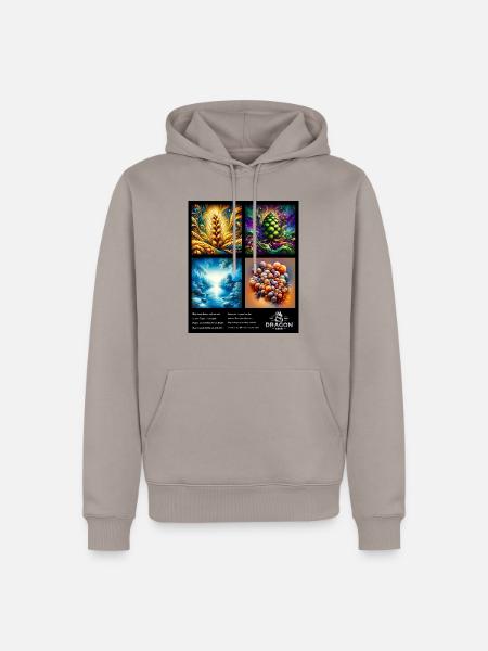 Magie des Bieres - Männer Premium Bio Hoodie - Taupe