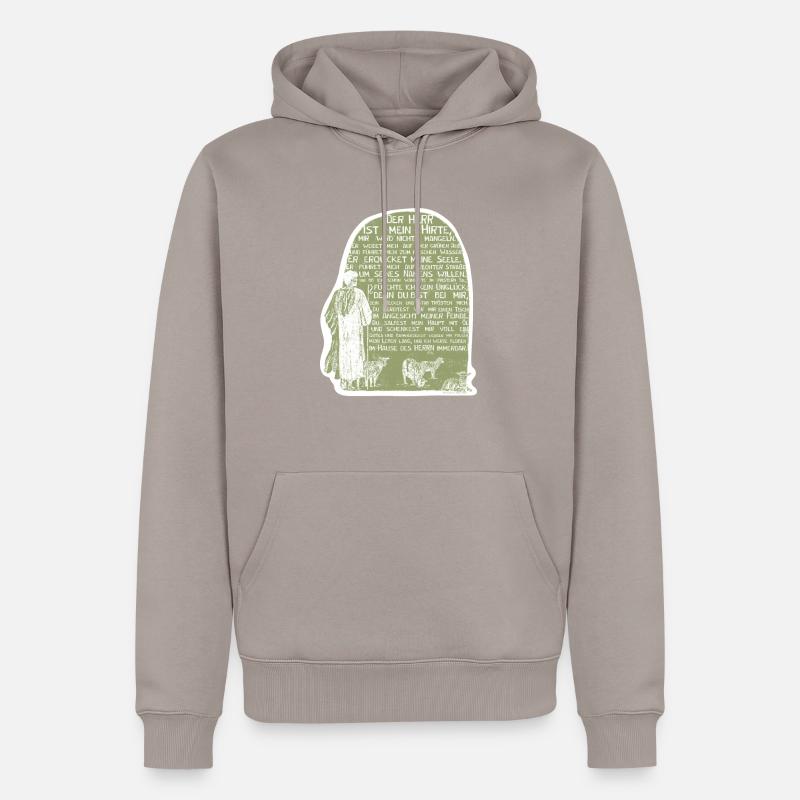 Der gute Hirte - Männer Premium Bio Hoodie - Taupe