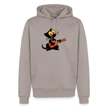 Georgie makes music - Men’s Premium Organic Hoodie - taupe - Front - Nico (187cm)