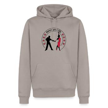 Dance your life - Männer Premium Bio Hoodie - Taupe - Vorne - Nico (187cm)