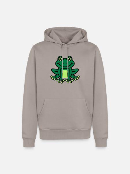 Frog - Men’s Premium Organic Hoodie - taupe