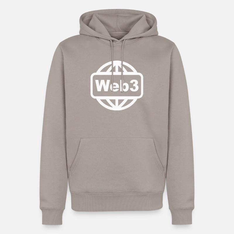 Web3 Blockchain Developer Cryptocurrency Software - Men’s Premium Organic Hoodie - taupe