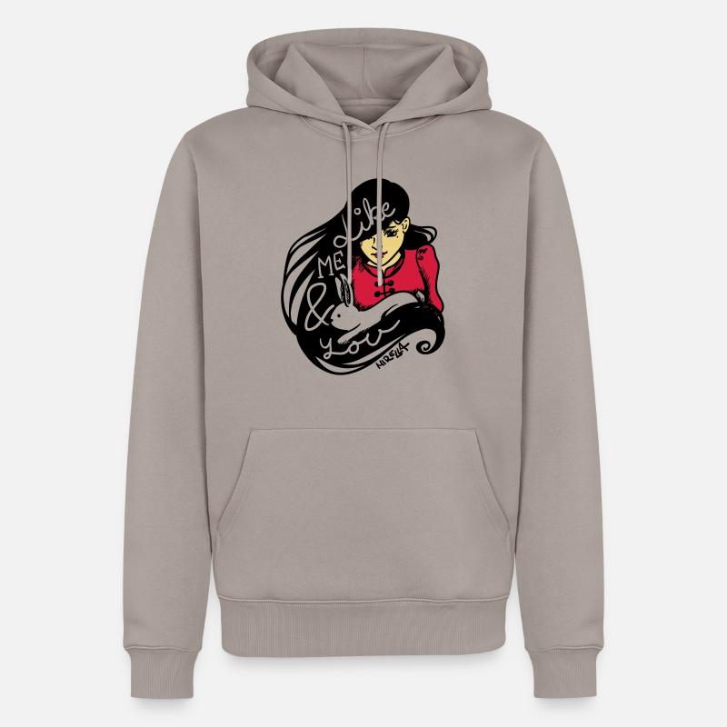 Like me & you - Männer Premium Bio Hoodie - Taupe