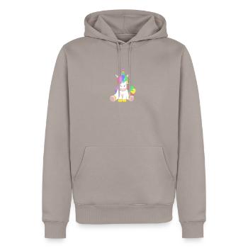 Süßes Aber Saures Einhorn Lustig - Männer Premium Bio Hoodie - Taupe - Vorne - Nico (187cm)