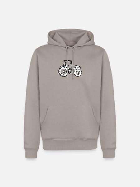 Traktor - Männer Premium Bio Hoodie - Taupe