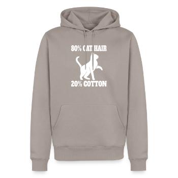 Cat Pet Cats Cats Domestic Cats Kittens - Men’s Premium Organic Hoodie - taupe - Front - Nico (187cm)