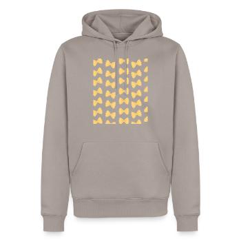 Farfalle ganzes Shirt - Männer Premium Bio Hoodie - Taupe - Vorne - Nico (187cm)