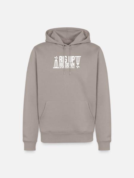Ölfeld Bohrinsel Humor - Männer Premium Bio Hoodie - Taupe