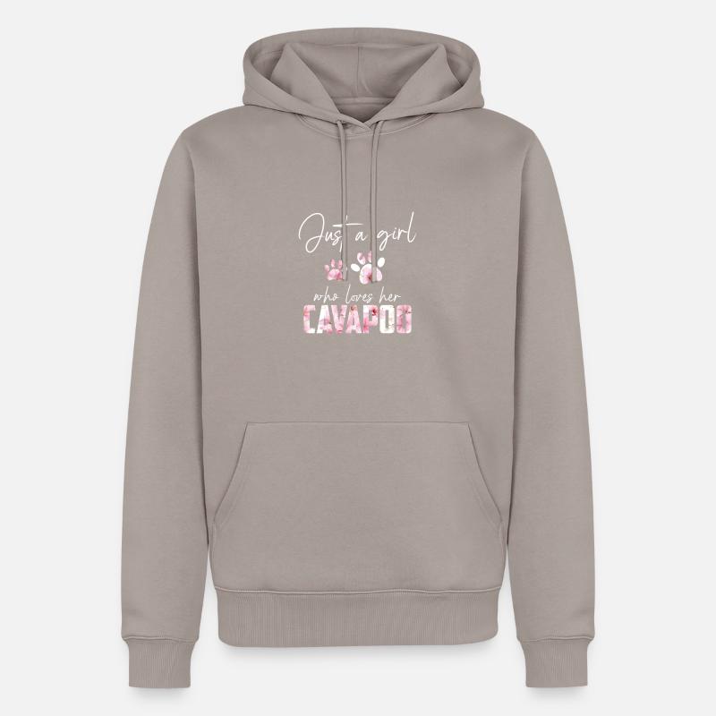 Cavapoo - Männer Premium Bio Hoodie - Taupe