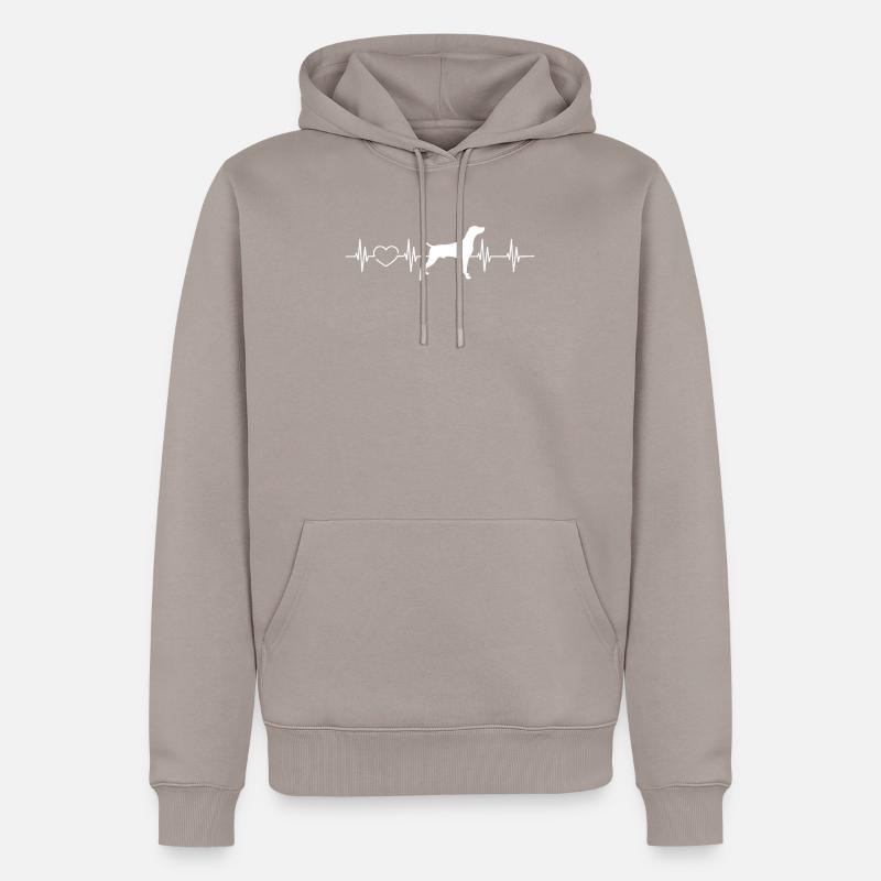 Weimaraner - Sweat à capuche Premium bio Homme - taupe