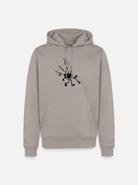Bagpipe Musician Bagpipe Player - Funny Bagpiper - Männer Premium Bio Hoodie - Taupe