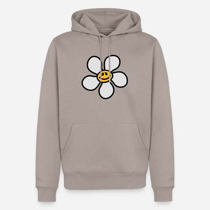 flowerinchen_3c - Sweat à capuche Premium bio Homme - taupe