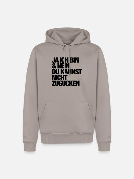 Ja - Ich bin - Männer Premium Bio Hoodie - Taupe