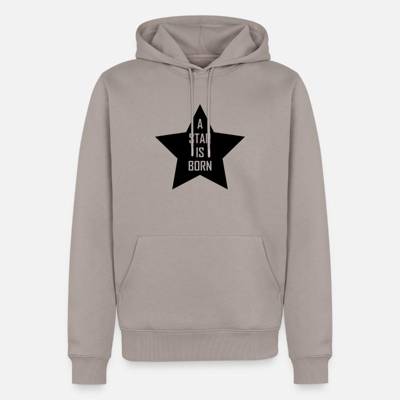 a star is born - Sweat à capuche Premium bio Homme - taupe