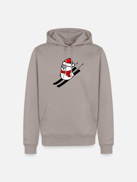 Schnemann Ski - Men’s Premium Organic Hoodie - taupe