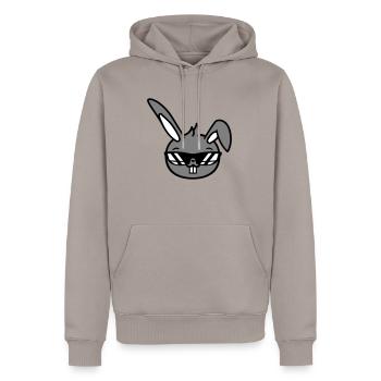 Hase Sonnenbrille Cool Hasenzähne Kaninchen Lustig - Männer Premium Bio Hoodie - Taupe - Vorne - Nico (187cm)