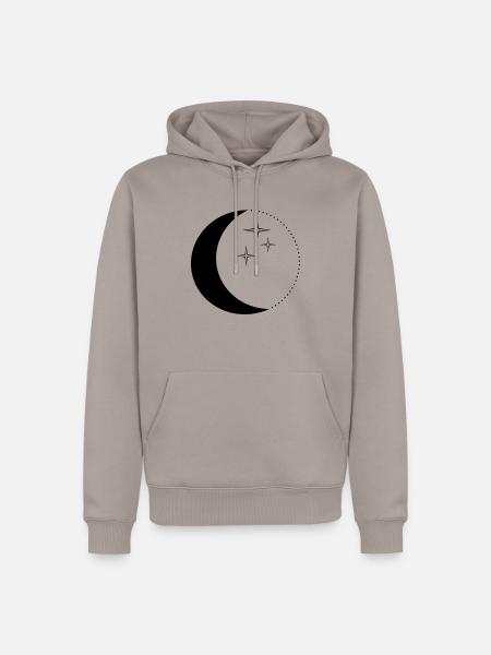 Moon and stars - Männer Premium Bio Hoodie - Taupe
