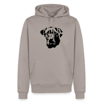 Labrador Retriever - Sweat à capuche Premium bio Homme - taupe - Devant - Nico (187cm)