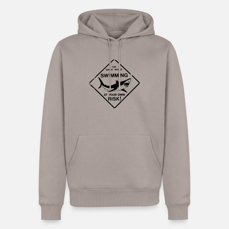 White Shark Great White - Männer Premium Bio Hoodie - Taupe