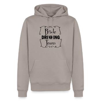 bride_drinking_team - Männer Premium Bio Hoodie - Taupe - Vorne - Nico (187cm)