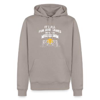 Magasiniers pour les caristes et les chariots élévateurs - Sweat à capuche Premium bio Homme - taupe - Devant - Nico (187cm)