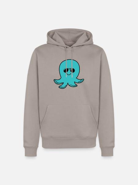 oktopus cool - Männer Premium Bio Hoodie - Taupe