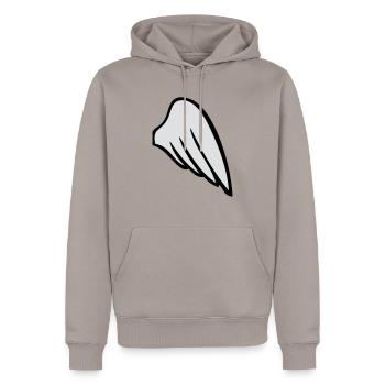 rightwing - Männer Premium Bio Hoodie - Taupe - Vorne - Nico (187cm)