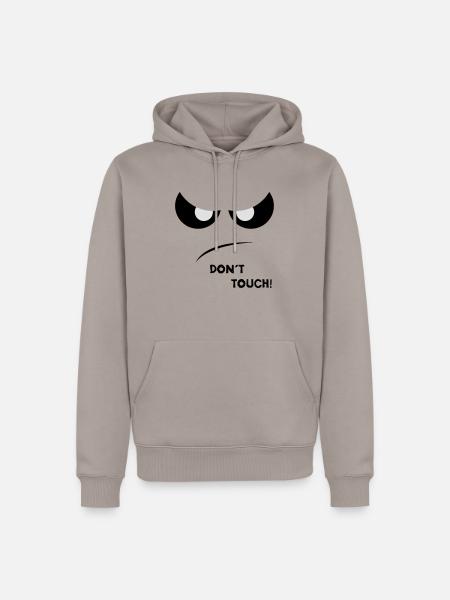 Dont Touch Two - Männer Premium Bio Hoodie - Taupe