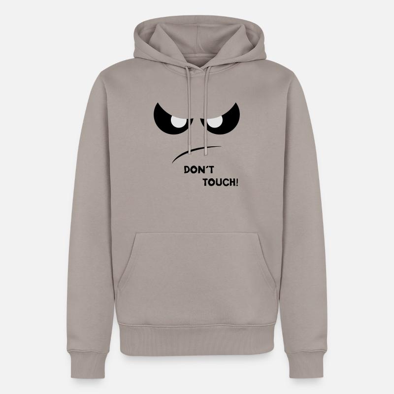 Dont Touch Two - Männer Premium Bio Hoodie - Taupe