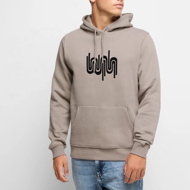 Abstract wave / 70s pattern Men’s Premium Organic Hoodie