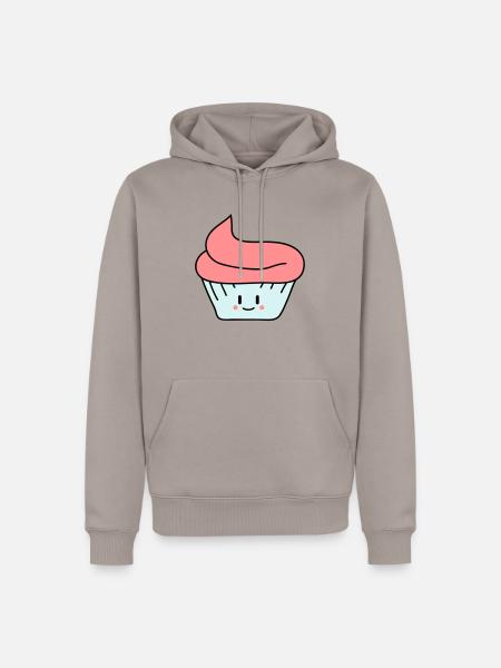 Cute Cupcake - Men’s Premium Organic Hoodie - taupe