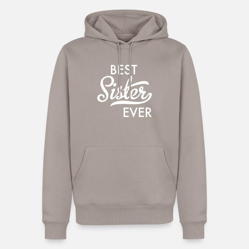Best Sister Ever - Sweat à capuche Premium bio Homme - taupe