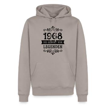 1968 - Die Geburt Von Legenden - Männer Premium Bio Hoodie - Taupe - Vorne - Nico (187cm)